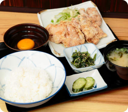 一卵亭 唐揚げ定食